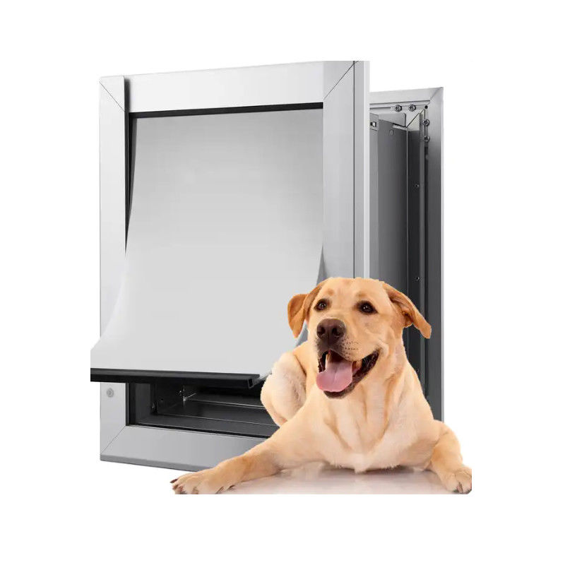 ISO9001 PET ปลอดภัย อลูมิเนียม เปิดประตู PET ปิด 4 ด้าน ปิดด้วยแม่เหล็ก ปิดประตูสุนัข