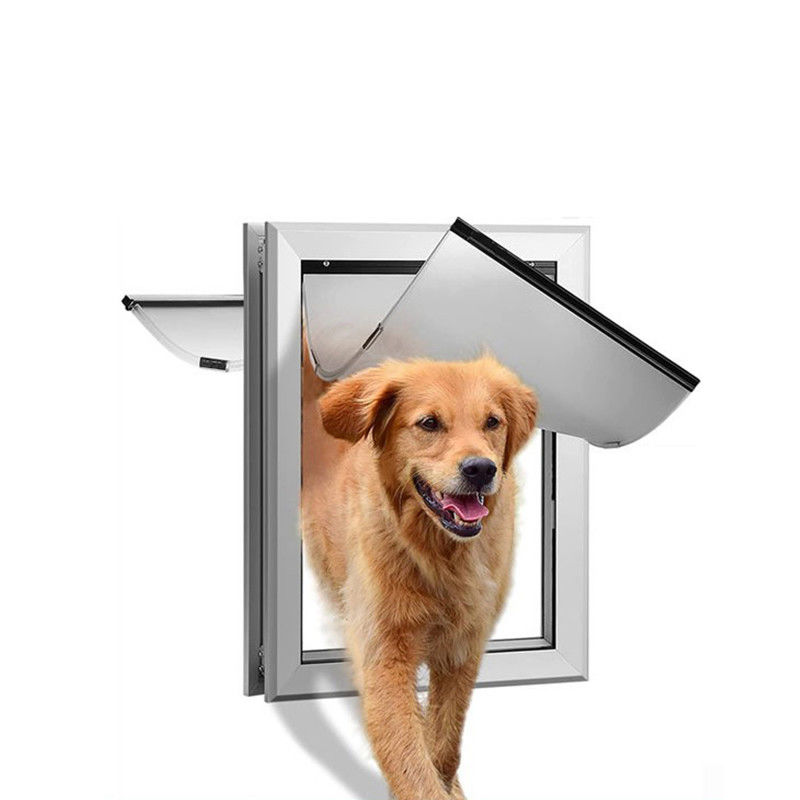 ISO9001 PET ปลอดภัย อลูมิเนียม เปิดประตู PET ปิด 4 ด้าน ปิดด้วยแม่เหล็ก ปิดประตูสุนัข