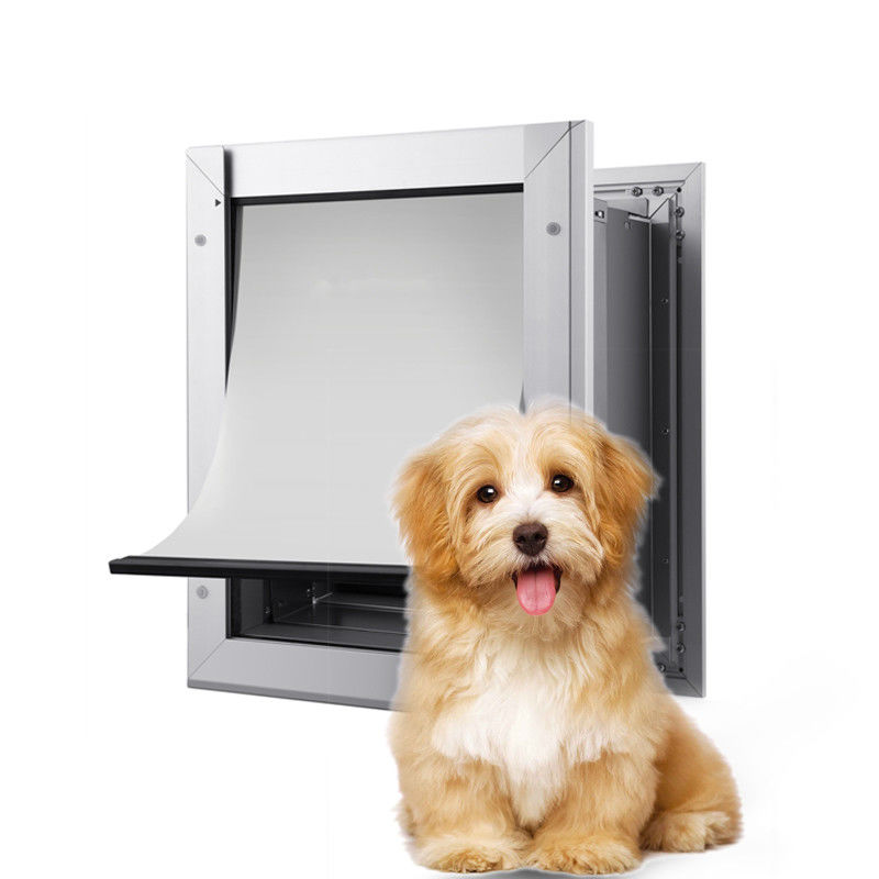 ISO9001 PET ปลอดภัย อลูมิเนียม เปิดประตู PET ปิด 4 ด้าน ปิดด้วยแม่เหล็ก ปิดประตูสุนัข